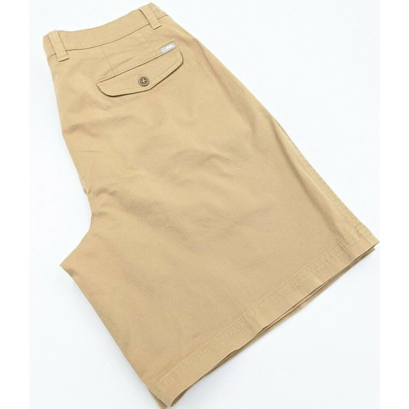 Bruno Saint Hilaire Shorts Size US 36R Zip/Button Closure Pleated Front Khaki - Picture 1 of 5